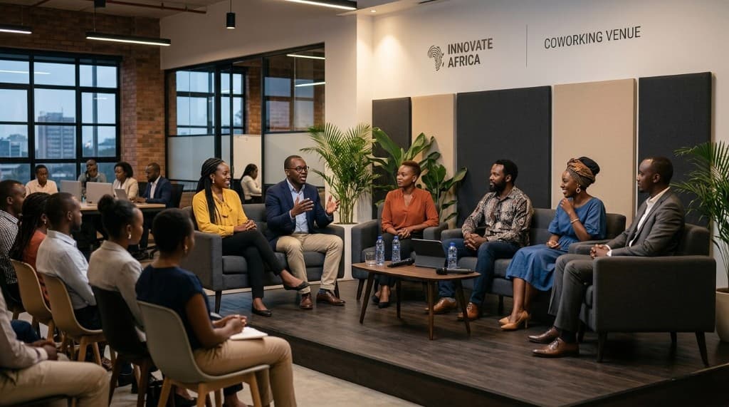 Panel discussion at an African innovation event